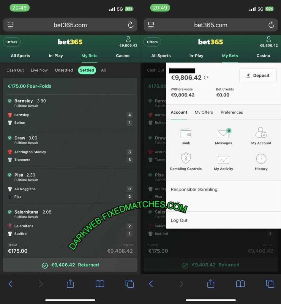 SECURE VIP FIXED MATCHES TIPS 1X2