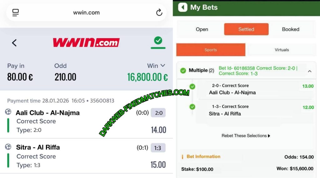 WWIN CORRECT FIXED MATCHES TIPS