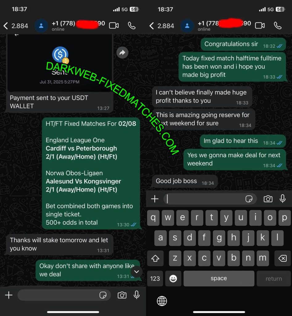 Whatsapp Dark Web Fixed Match tips