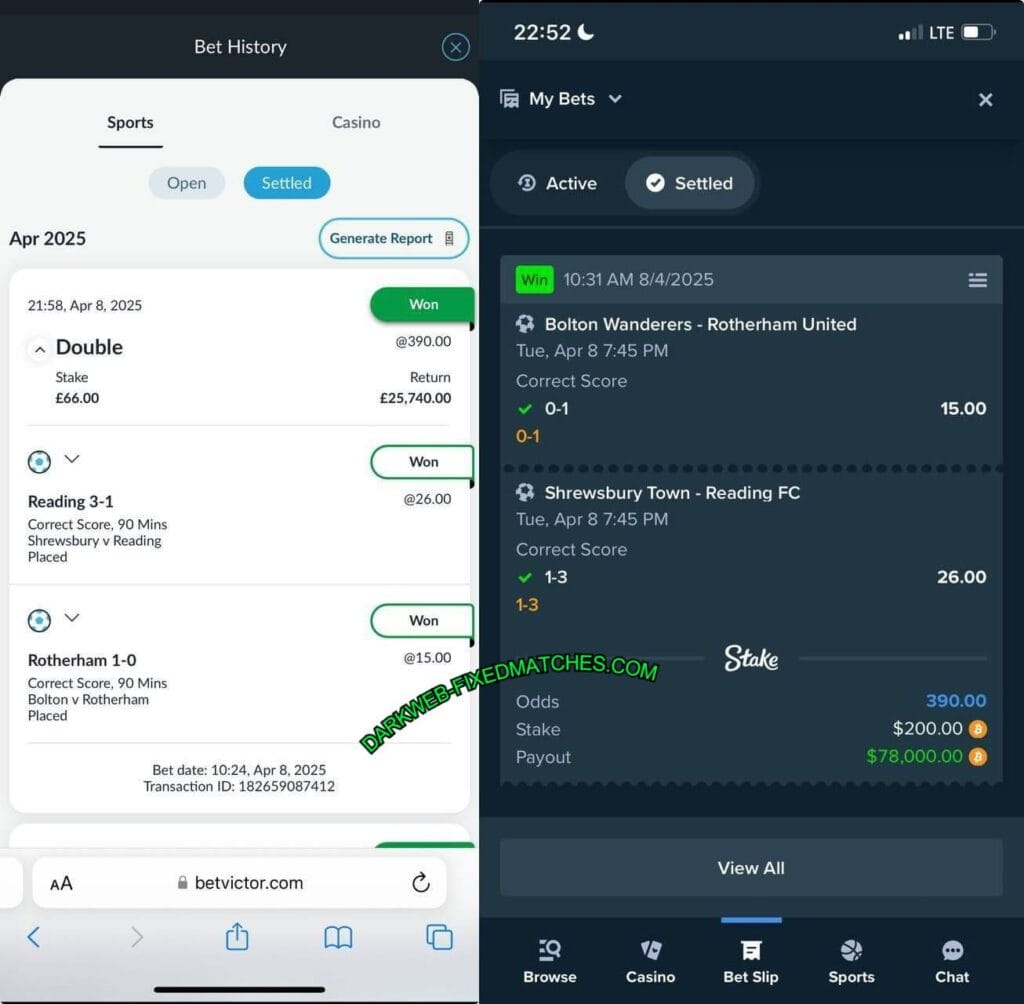 betvictor correct score fixed matches