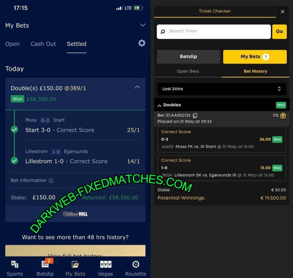 william hill fixed correct score tips